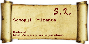 Somogyi Krizanta névjegykártya